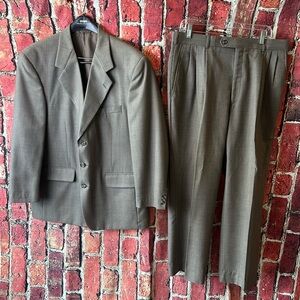 Bert Pulitzer 2 PC light Gray wool blended Suit Blazer Men 44R